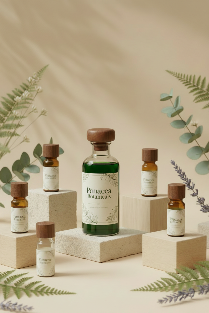 Herbal Tincture in Glass Bottle